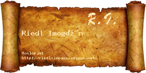 Riedl Imogén névjegykártya